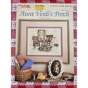 Cross Stitch Pattern AUNT VERDI'S PORCH Paula Vaughan Leisure Arts Leaflet 448